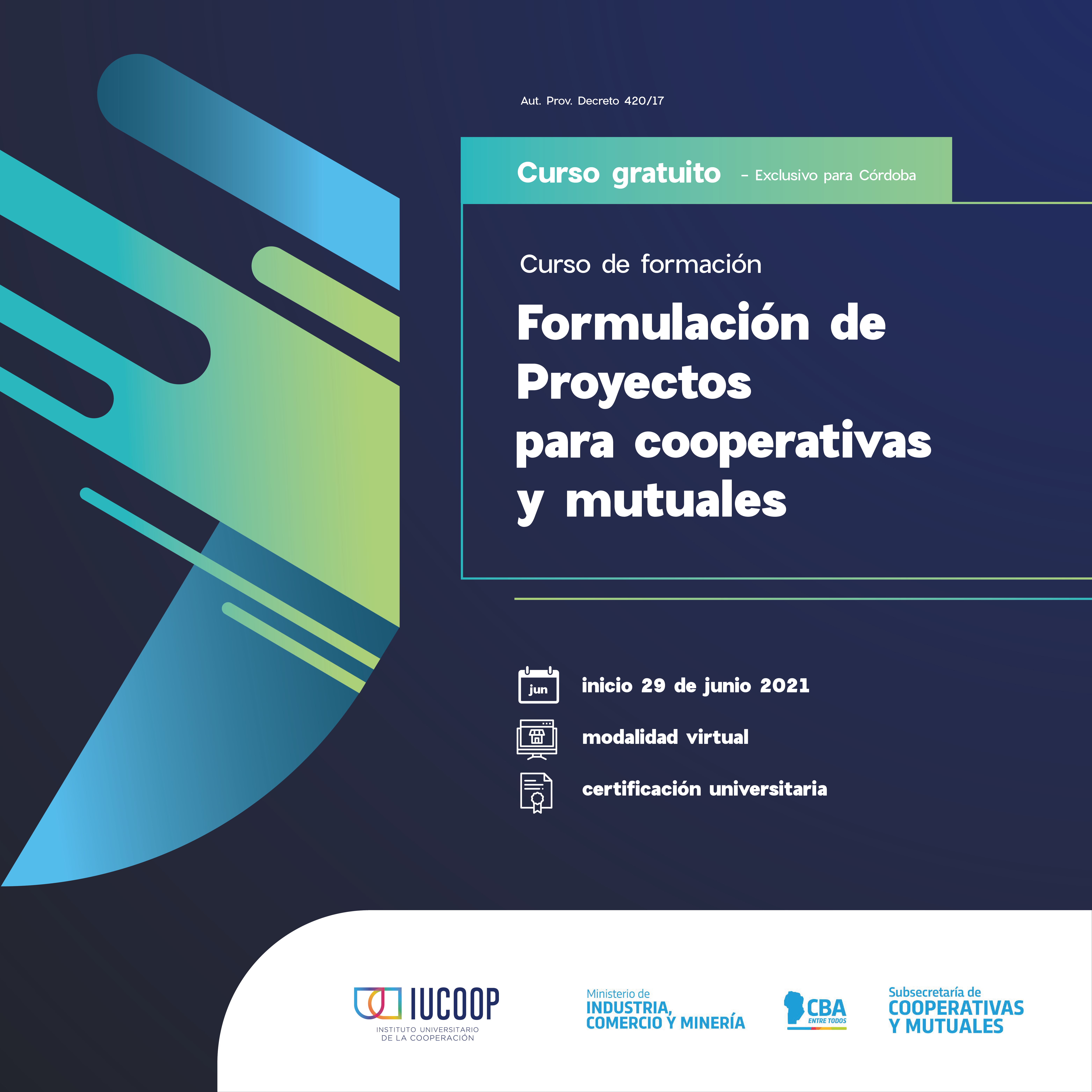 Formulacion proyectos cooperativas y mutuales