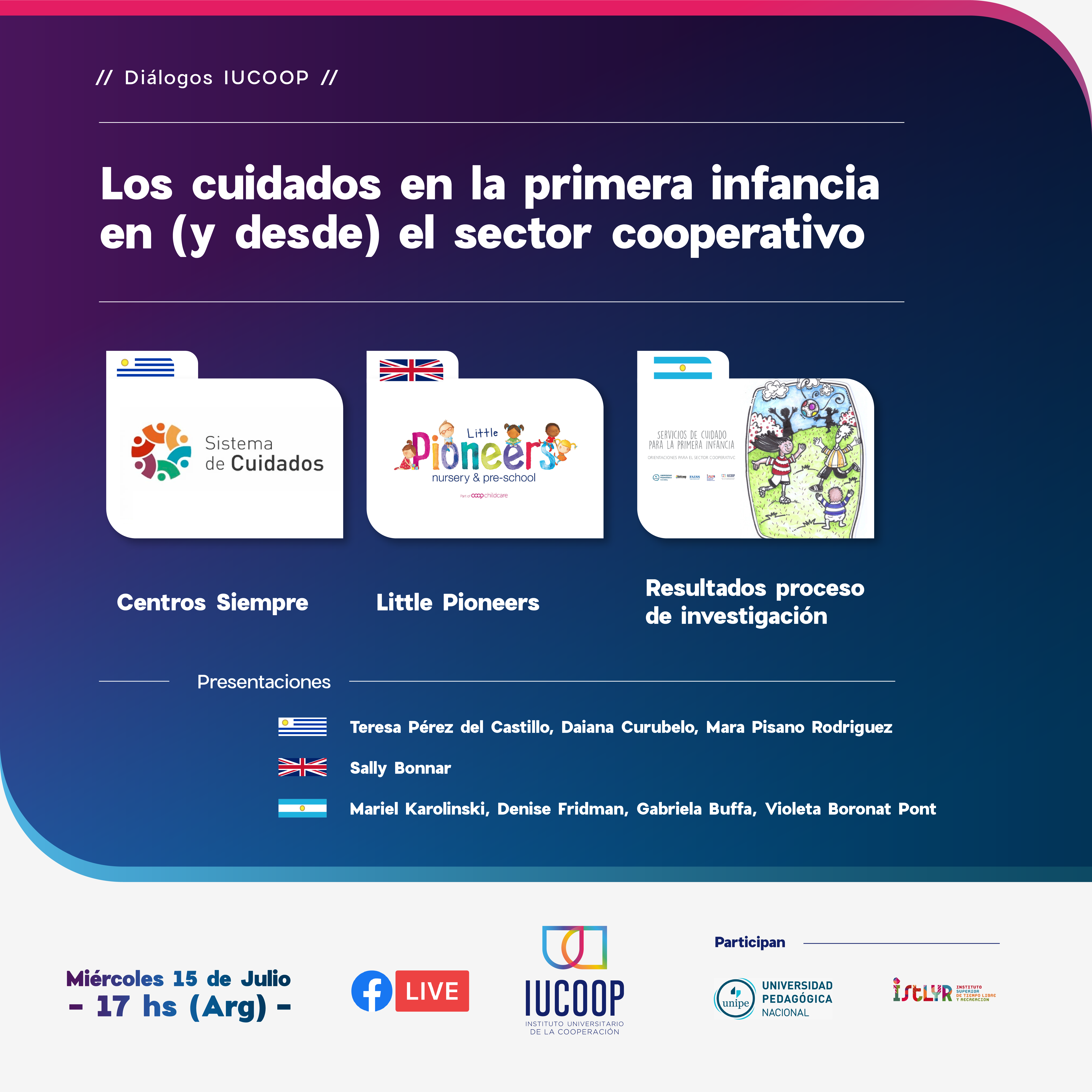 Los cuidados en la primera infancia - dialogos iucoop 15 de julio de 2020 17 horas